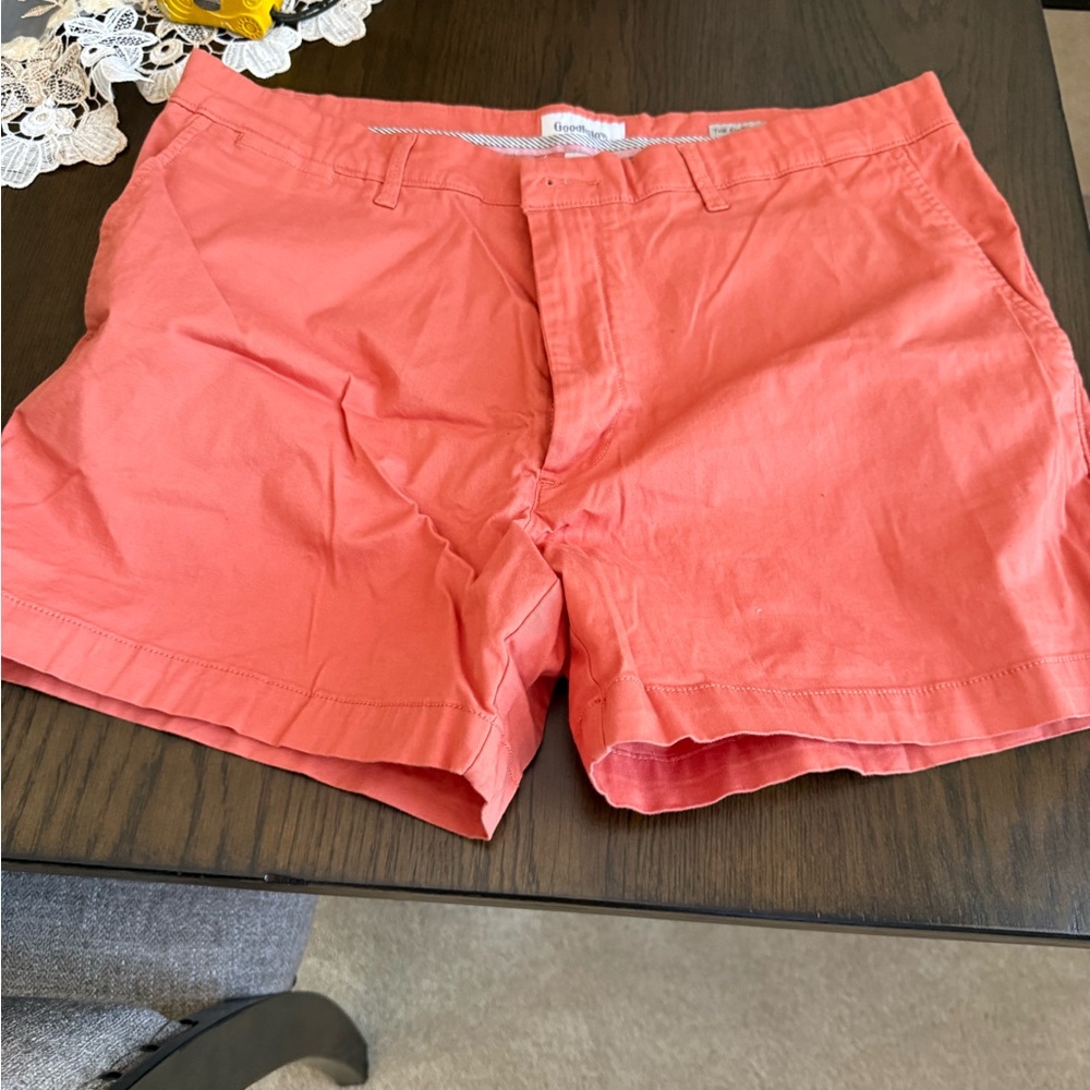 Goodfellow & Co Coral-Orange Chino Shorts